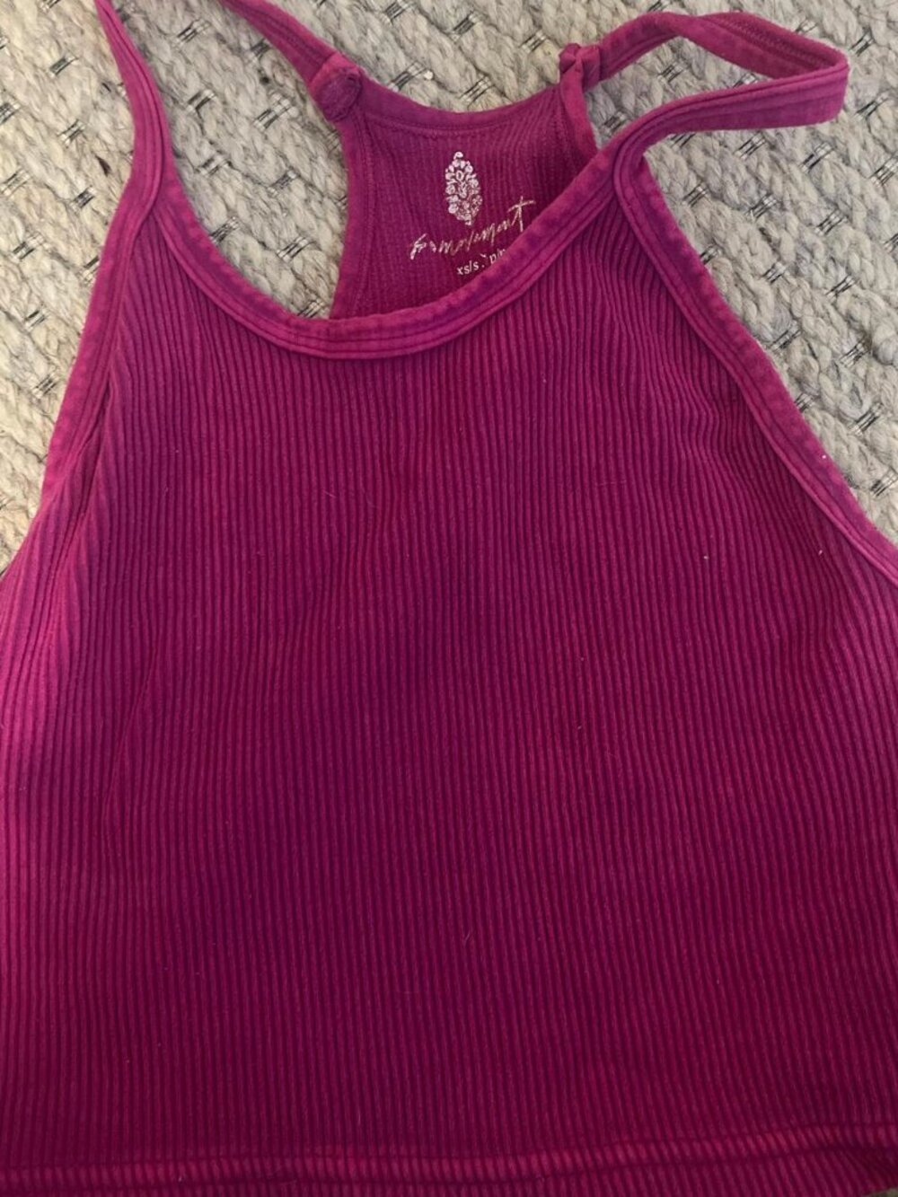 Free People Women's Pink and Purple Vest